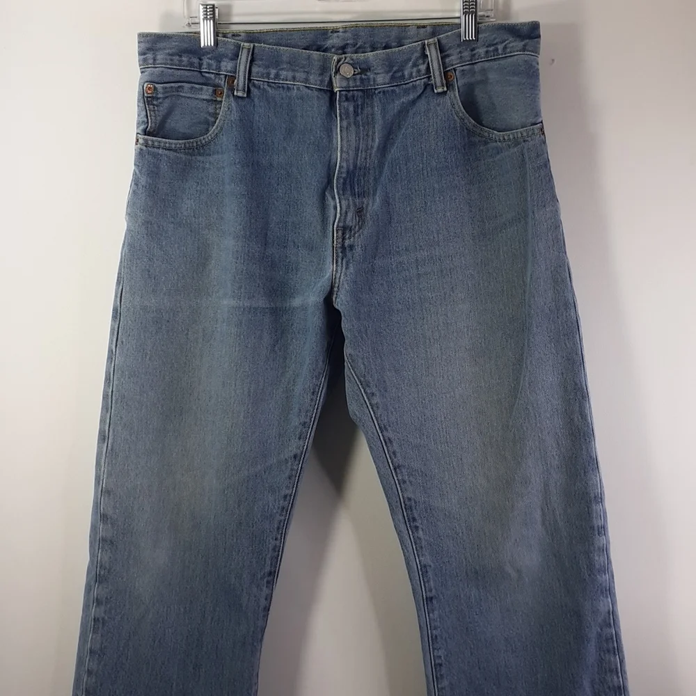 Levi's 517 Medium Blue Bootcut Blue Jeans Size W36 L34 - Picture 5 of 16